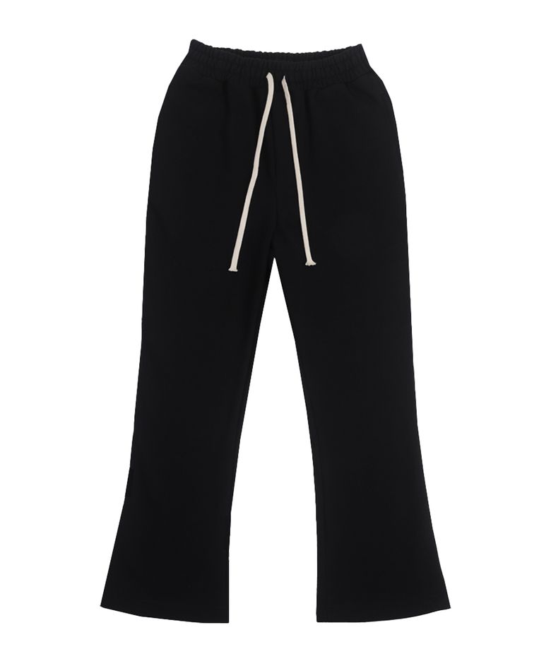 Heavy weight flare fit sweatpants black