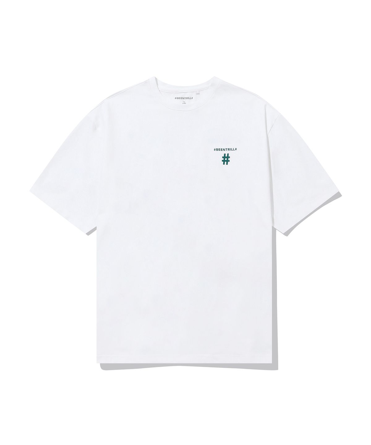 빈트릴(BEENTRILL) 섬머 뉴테크 쿨 드라이 오버핏 반팔 티셔츠(오프 화이트)