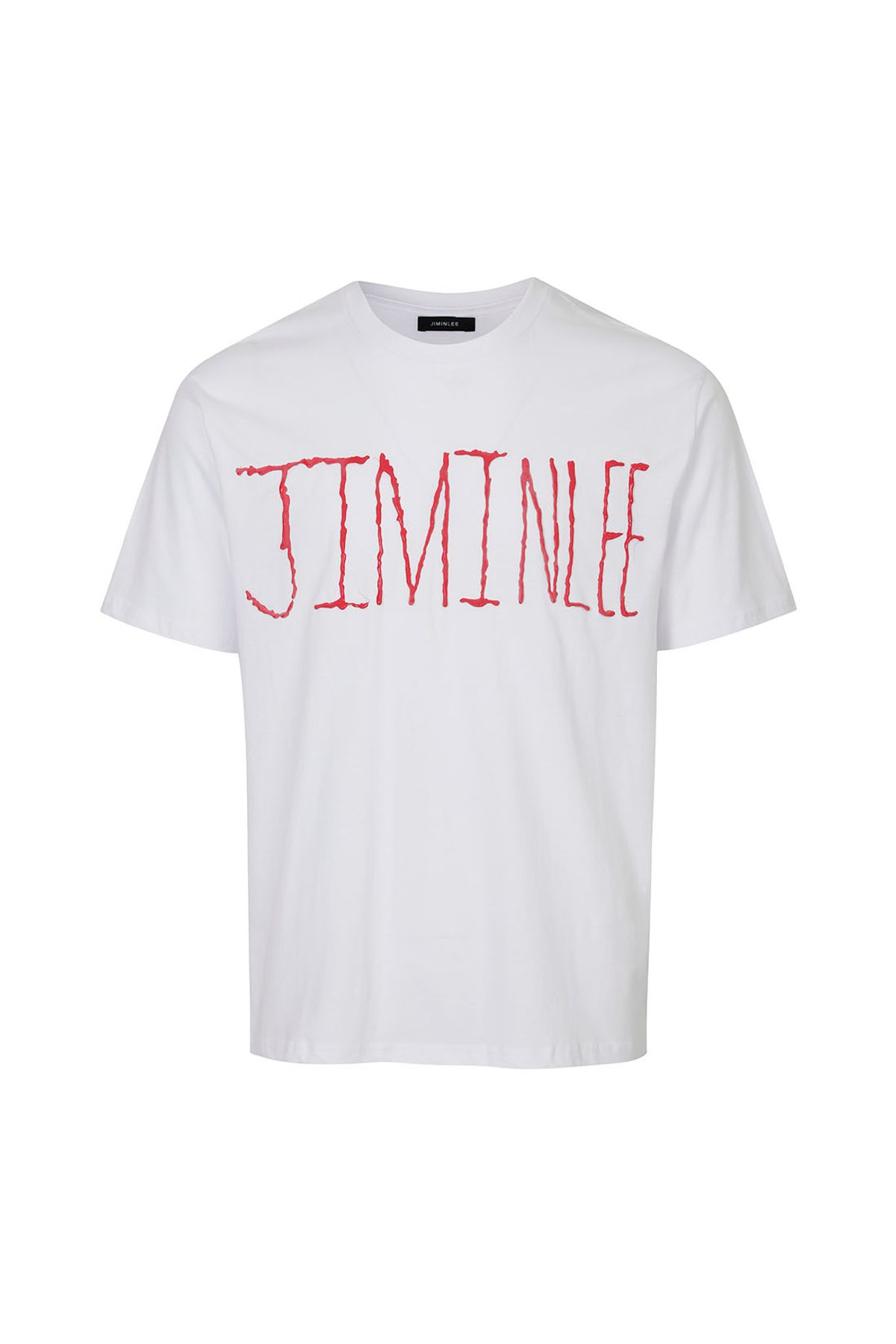 지민리(JIMINLEE) SIGNATURE LOGO DRAWING T-SHIRT 시그니처 로고 드로잉 티셔츠 화이트