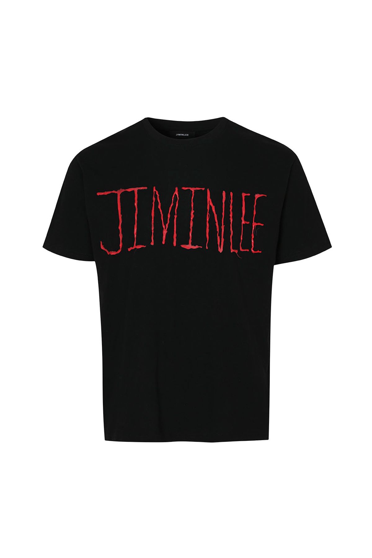 지민리(JIMINLEE) SIGNATURE LOGO DRAWING T-SHIRT 시그니처 로고 드로잉 티셔츠 블랙