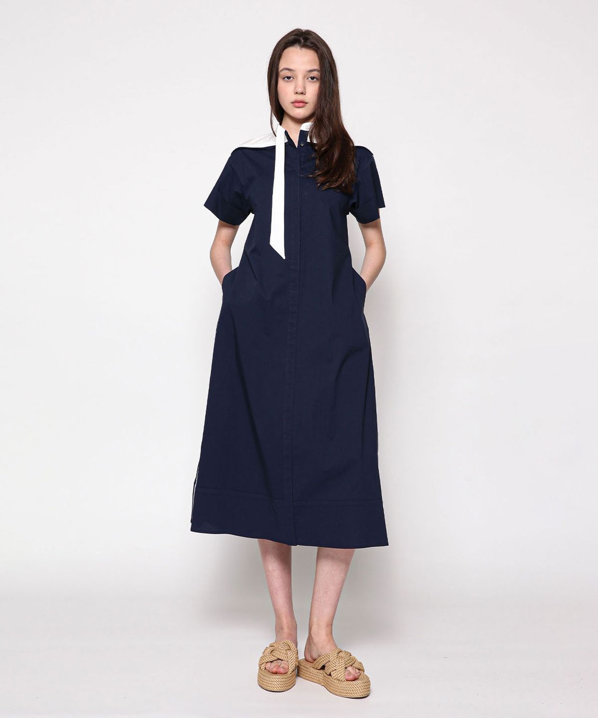 세컨드 아르무아(02ARMOIRE) Teo Dress _ Navy
