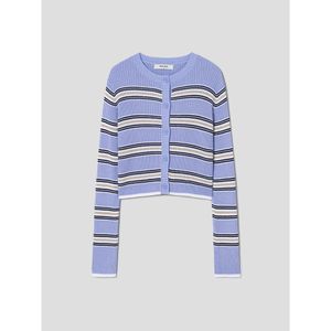 스트라이프 라운드넥 카디건  라벤더 (32445ALY6T)