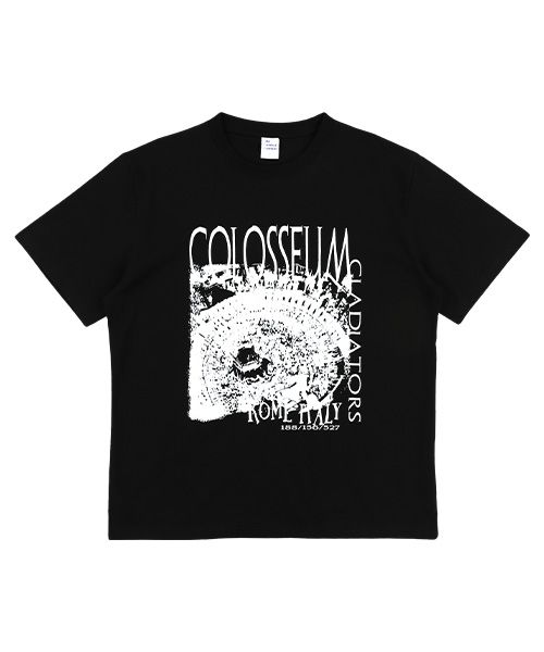 Tシャツ・カットソー THE COLDEST MOMENT TCM colosseum T white 더콜디스트모먼트(THE COLDEST MOMENT) TCM colosseum T (black