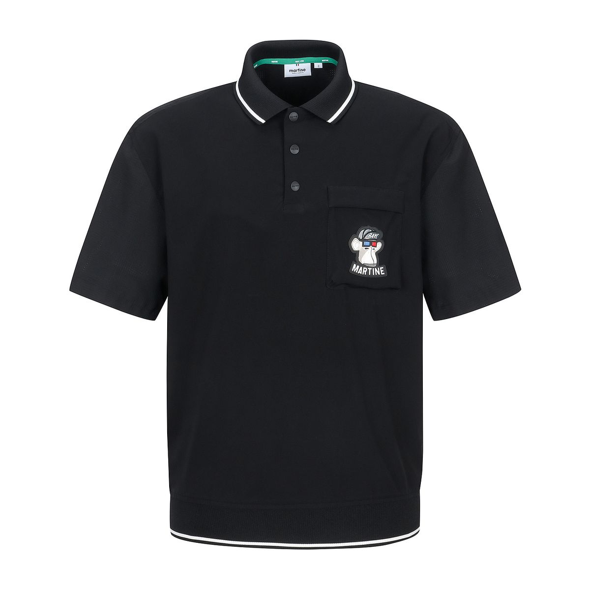 마틴골프(MARTINE GOLF) Collaboration Woven T-Shirts_Black (Men)