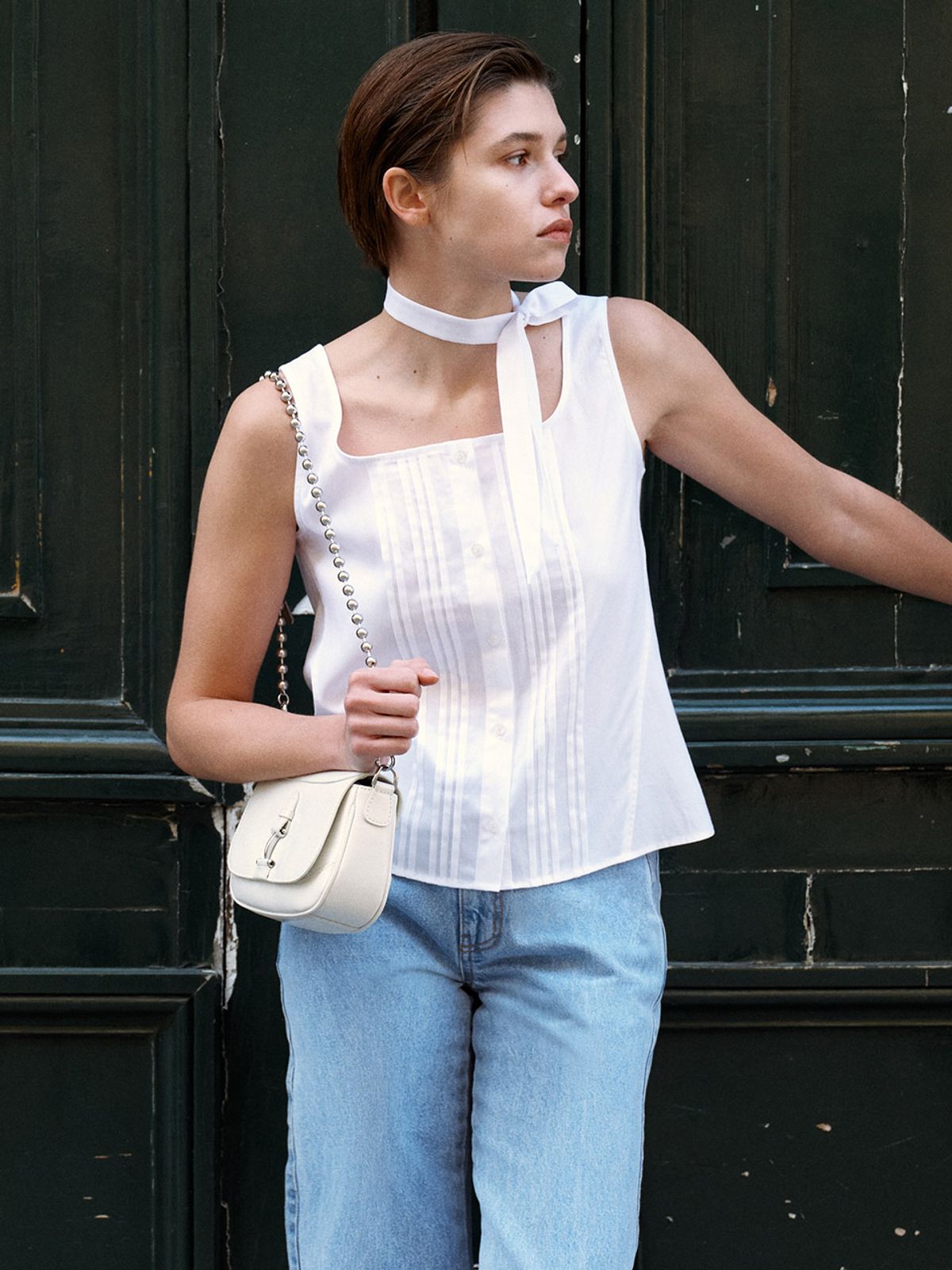 루에브르(LOEUVRE) Pintuck Sleeveless Blouse SW4MB742-03