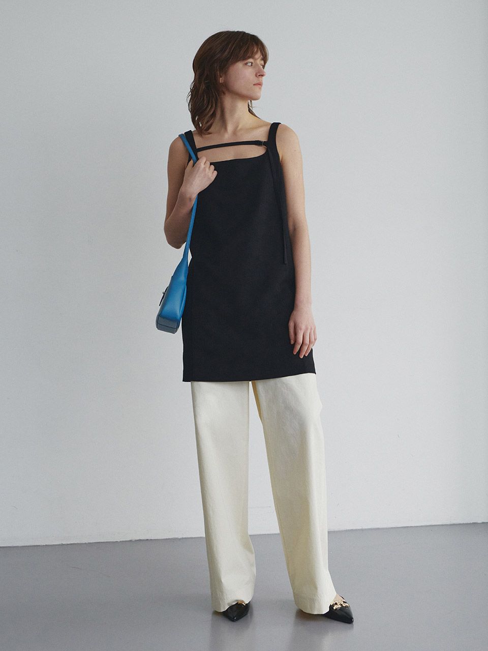 ● LOEUVRE ● Strap Sleeveless Mini Dress SW4MO733-10 MUSINSA公式 | LOEUVRE Strap Sleeveless Mini Dress SW4MO733-10