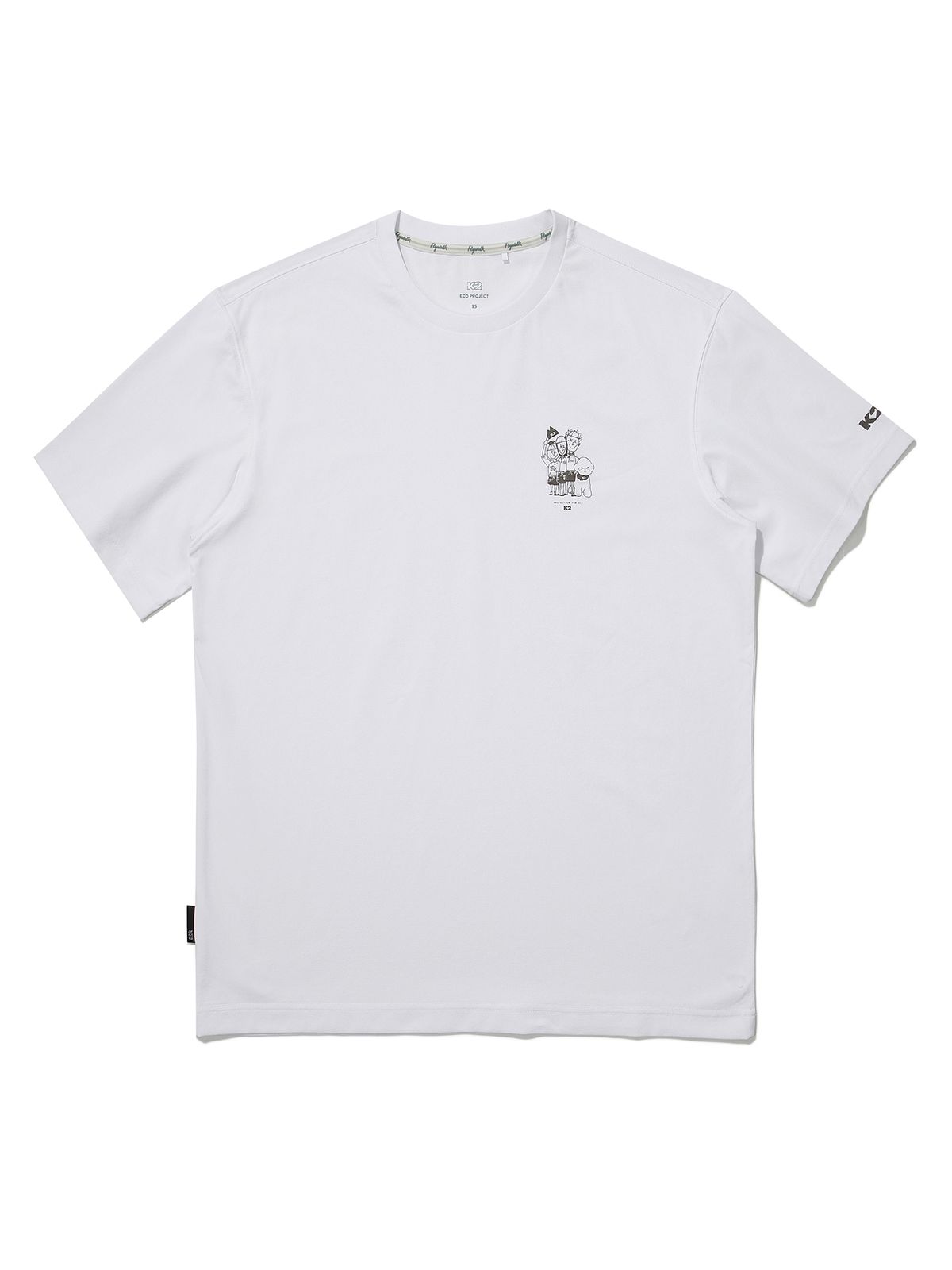 케이투(K2) ART 키치캐릭터 공용 티셔츠 _White