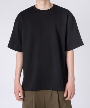 오버핏 크루넥 무지 반팔 티셔츠 블랙