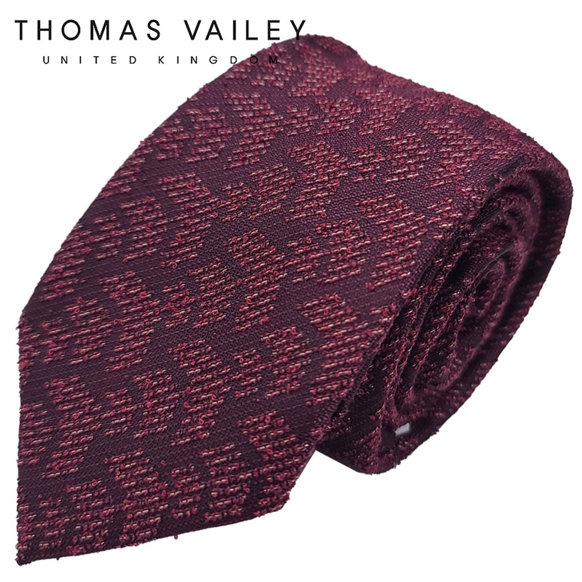 토마스 베일리(THOMAS VAILEY) 패션넥타이-샤드 와인 7cm