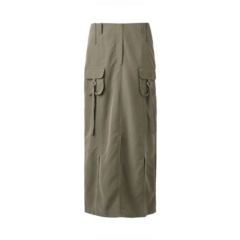 BELTED CARGO SKIRT (KHAKI)