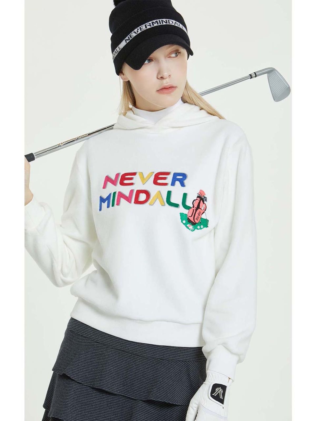 네버마인드올(NEVERMINDALL) 커먼딜 웜기모 후디크루_NF05WTS725WH
