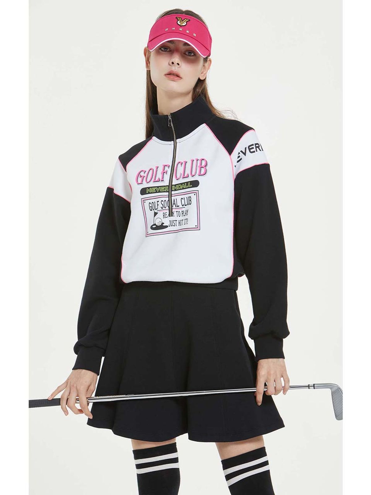 네버마인드올(NEVERMINDALL) 애니데이 레터링 ZIP-UP_NF05WTS720BK