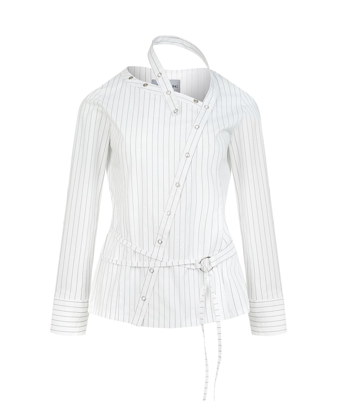 낫노잉(NOTKNOWING) Diagonal Neck Strap Shirts (WHITE)