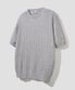 코튼 모달 워셔블 크루 넥 케이블 니트 [그레이]