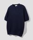 코튼 모달 워셔블 크루 넥 케이블 니트 [네이비]