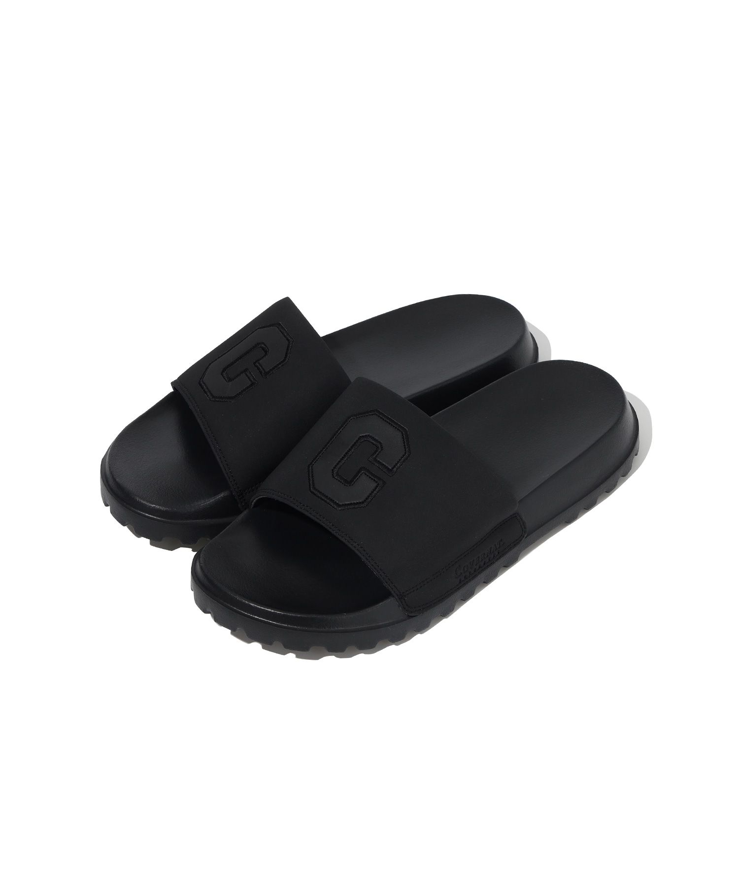 MUSINSA | COVERNAT Reflective C Logo Slide Black