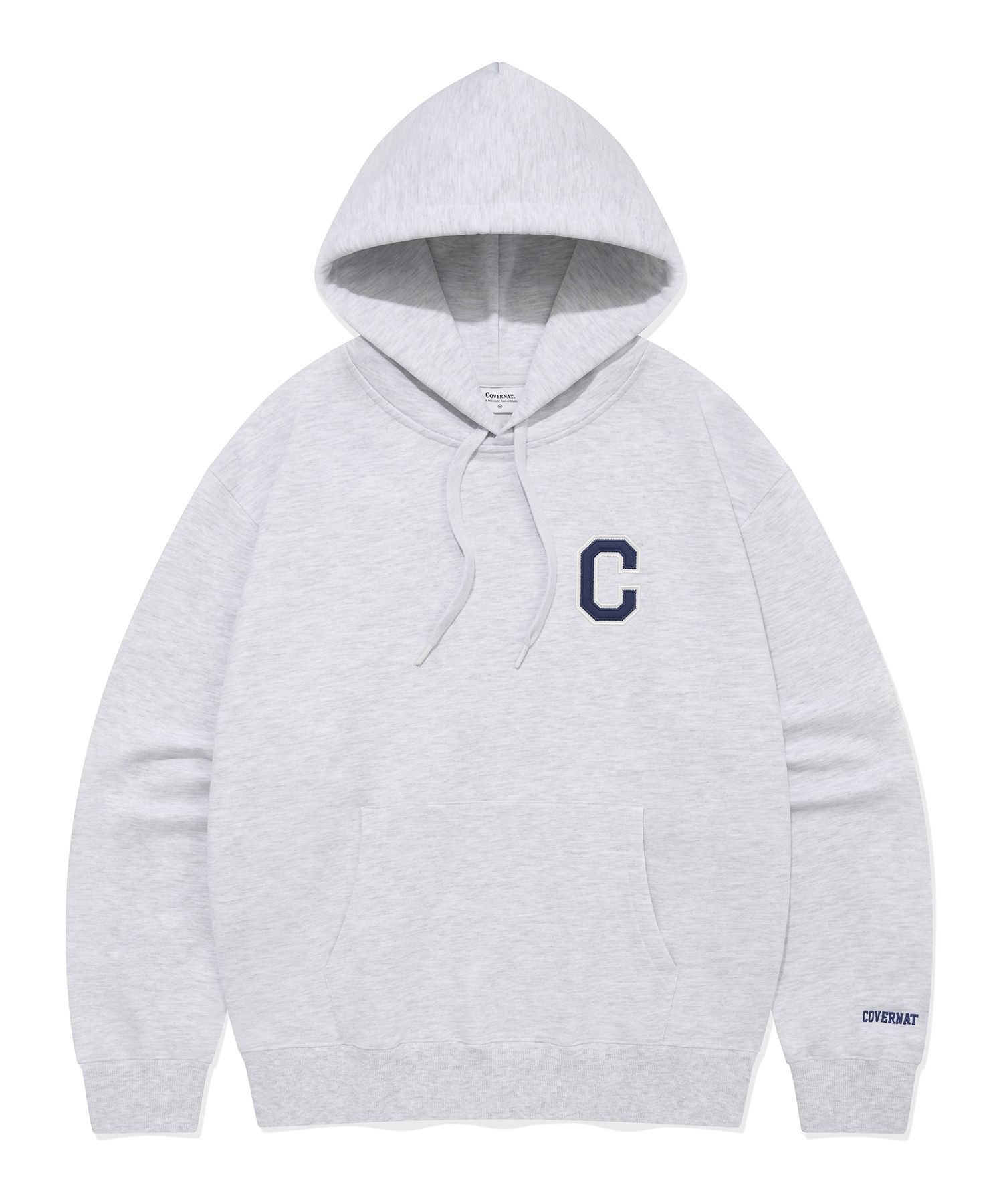 パーカー・フーディ COVERNAT C Logo Fleece Hoodie Melange Grey MUSINSA | COVERNAT C Logo Hoodie Melange Gray