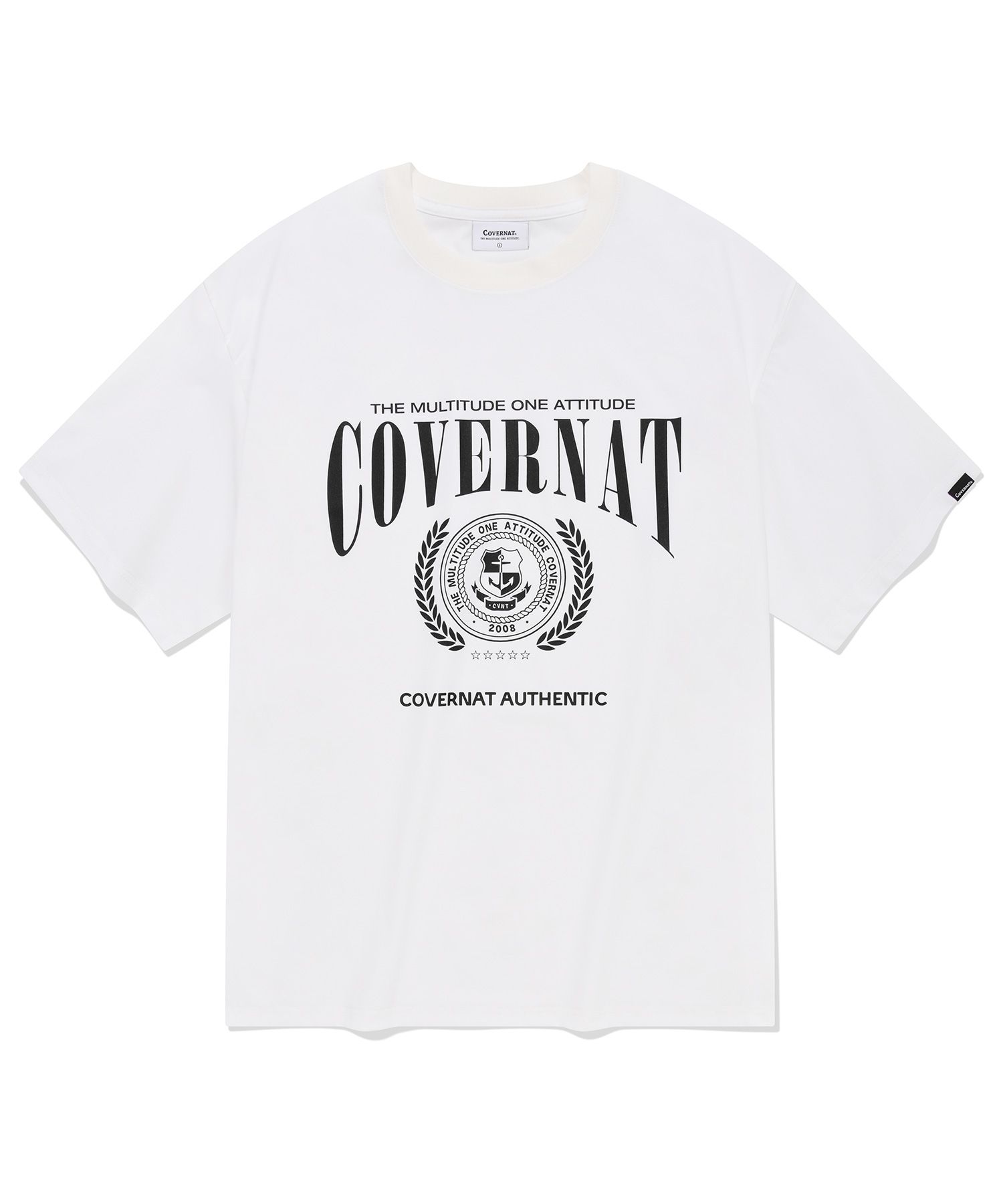 ★COVERNAT★ Emblem Active T-Shirt White MUSINSA | COVERNAT Emblem Active T-shirt White