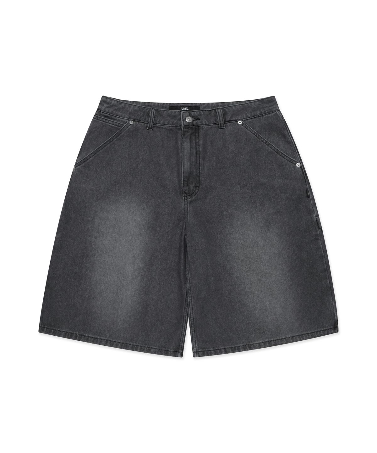 엘엠씨(LMC) BRUSH WASHED DENIM CARPENTER SHORTS black