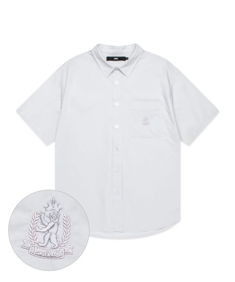 BEAR CREST SHORT SLV SHIRT gray
