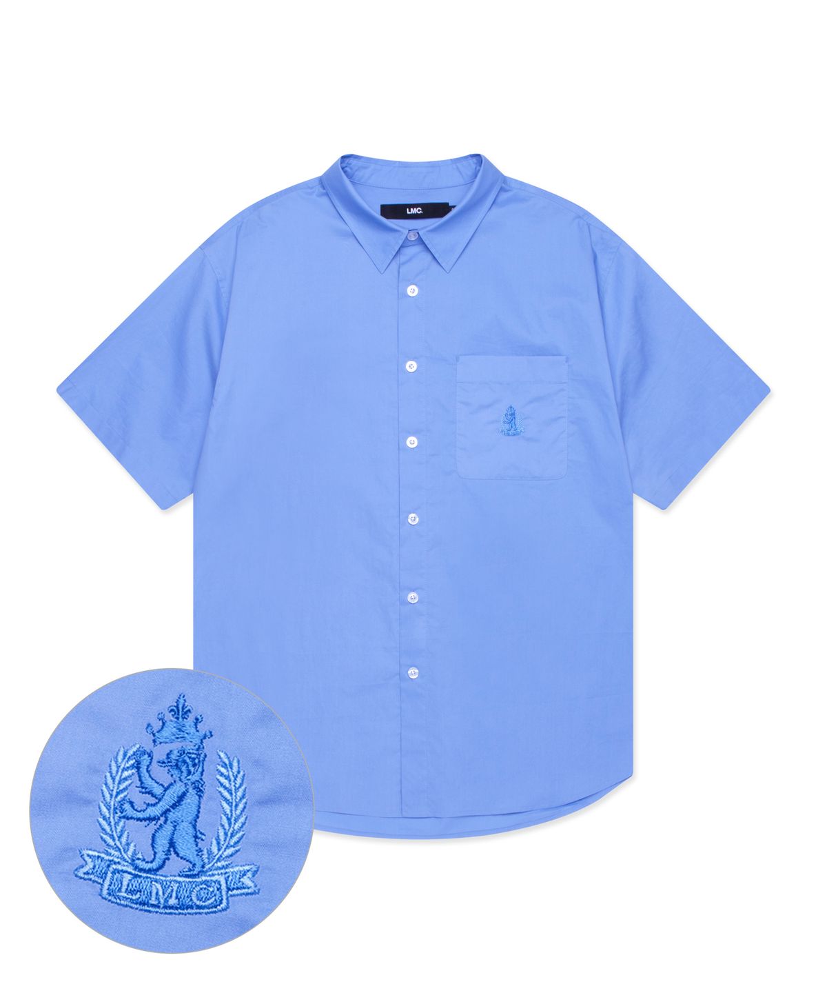 엘엠씨(LMC) BEAR CREST SHORT SLV SHIRT blue