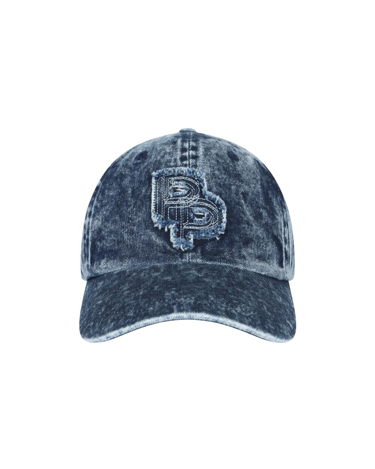 비슬로우(BESLOW) BLEACHED WASHED LOGO BALL CAP INDIGO