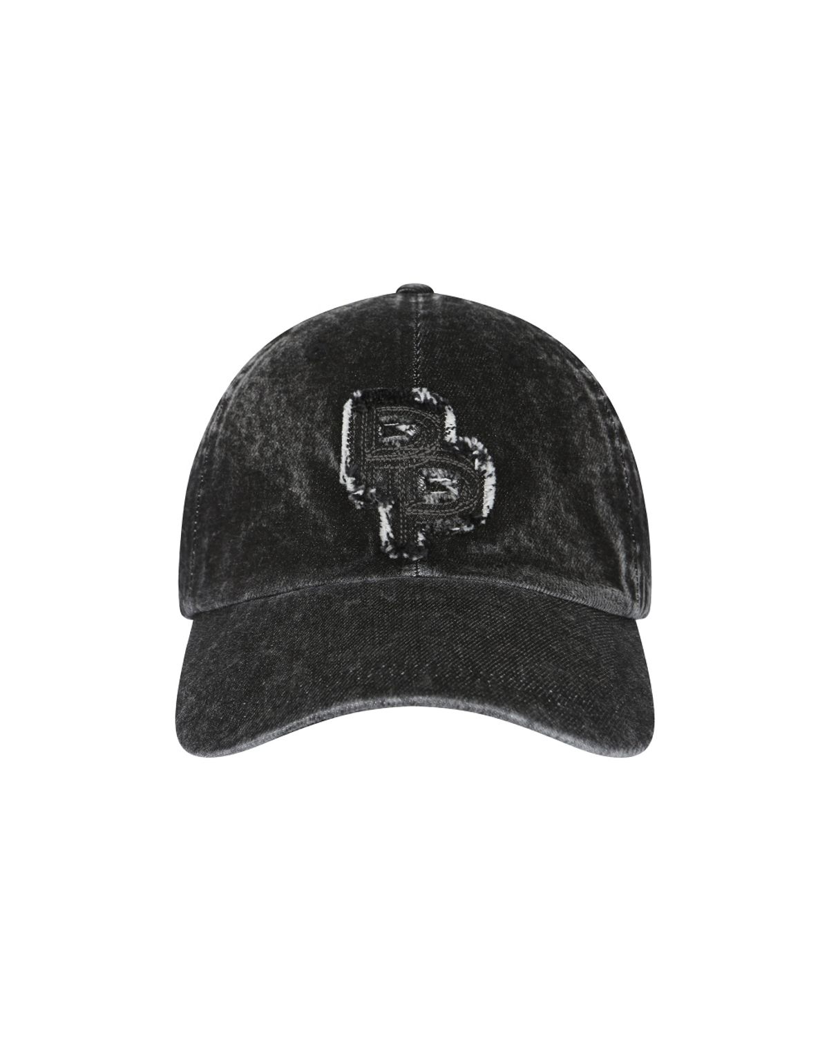 비슬로우(BESLOW) BLEACHED WASHED LOGO BALL CAP BLACK