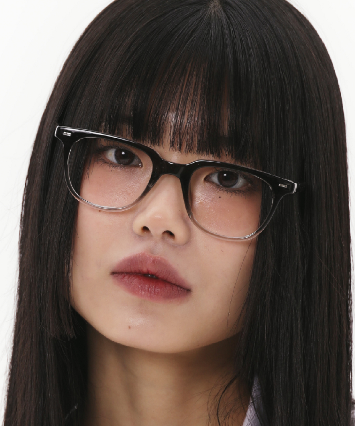 한글(HANGLE) 스퀘어 뿔테 투톤 블랙