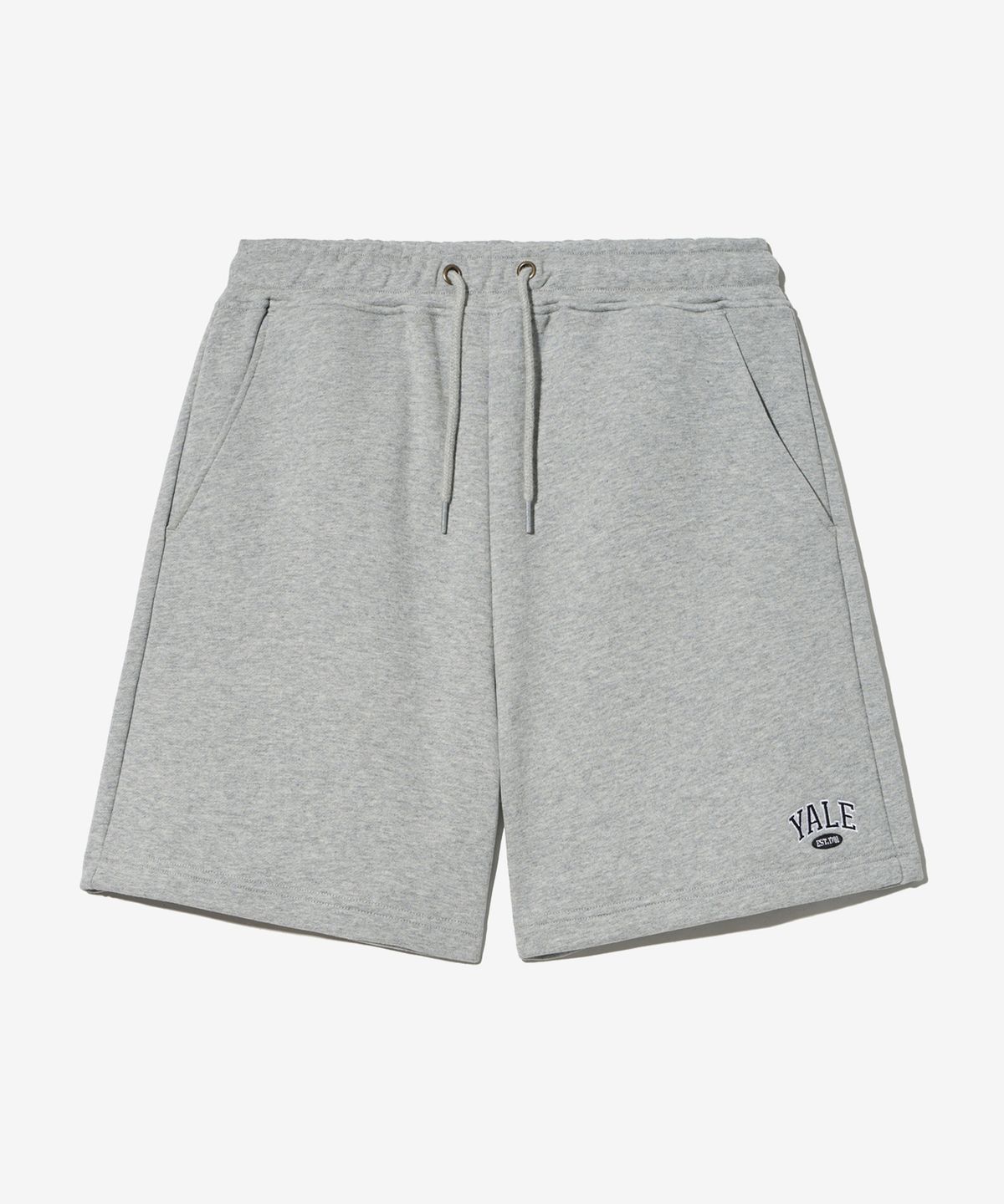 예일(YALE) SMALL 2 TONE ARCH SWEAT SHORTS MELANGE GRAY