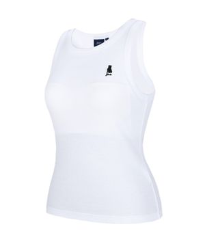 WOMENS RIBBED SLEEVELESS BRA TOP WHITE