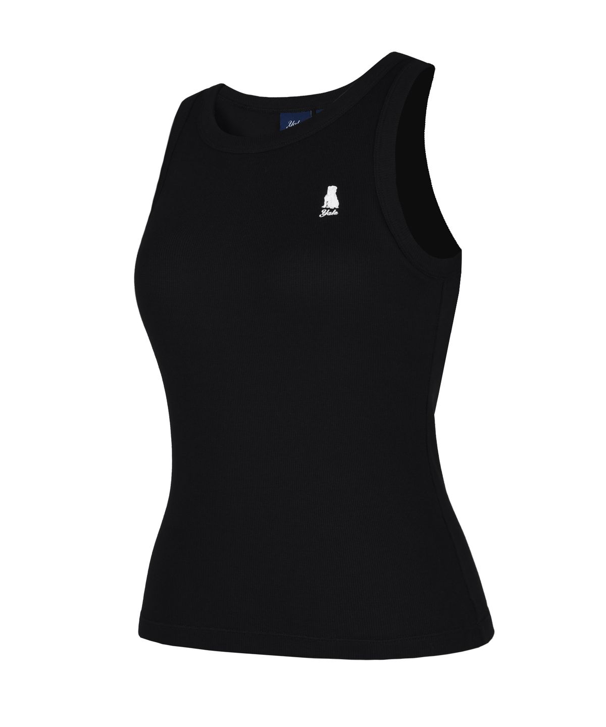 예일(YALE) WOMENS RIBBED SLEEVELESS BRA TOP BLACK