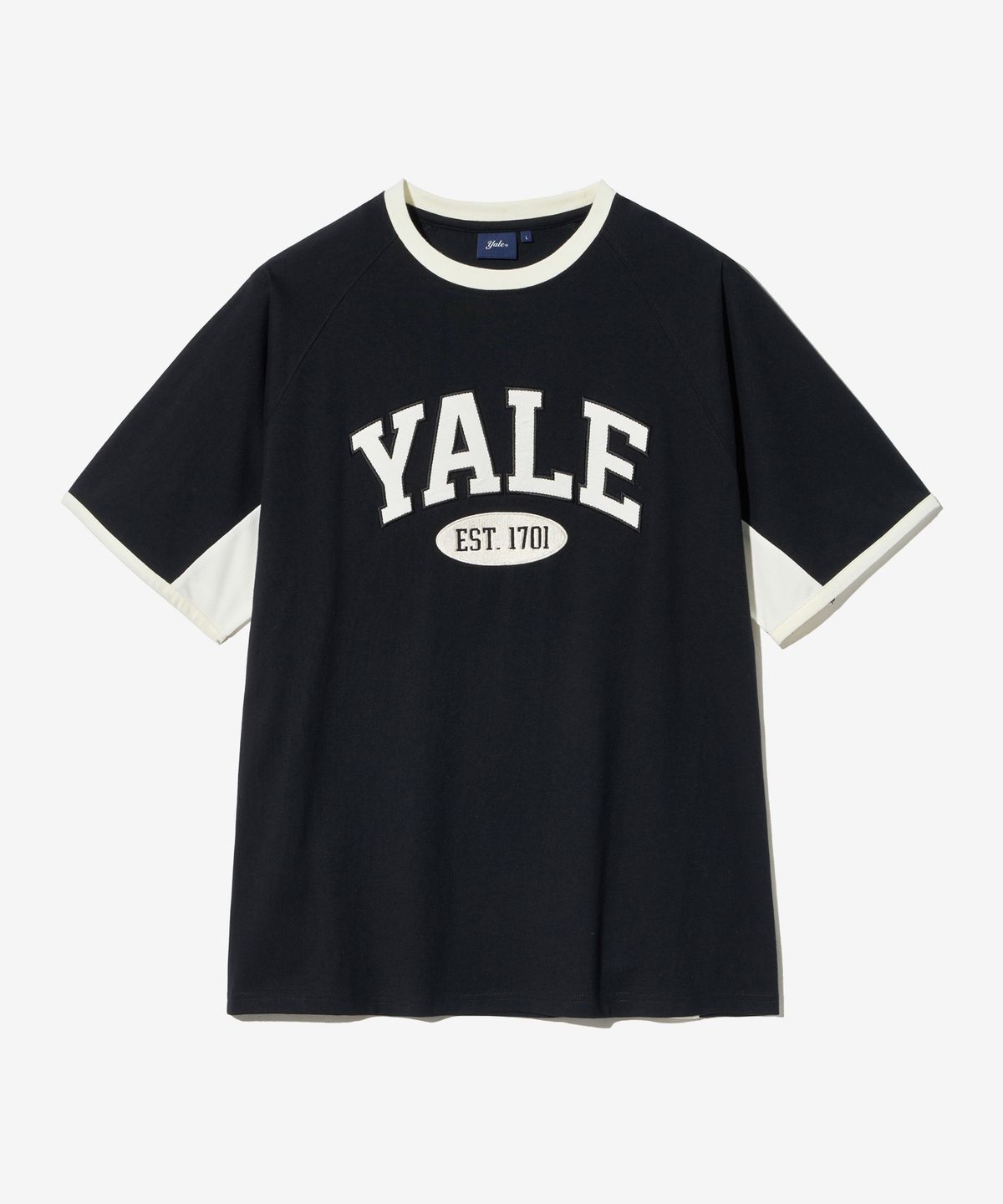 예일(YALE) SPORTY 2 TONE ARCH T-SHIRT BLACK