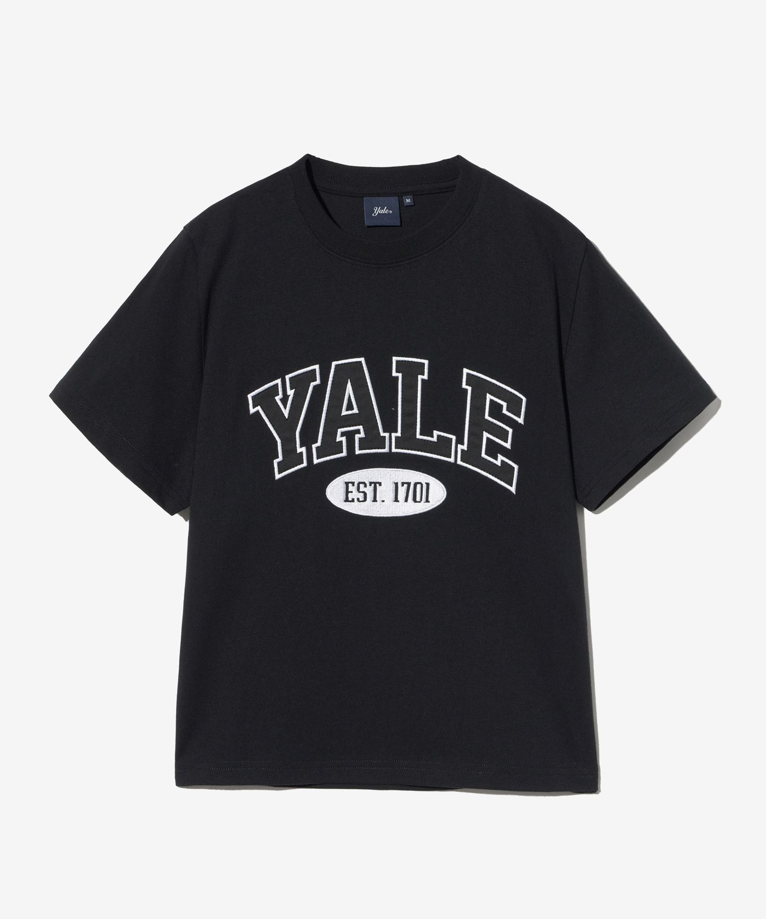 MUSINSA | YALE Women's Two-Tone Arch Crop Short Sleeve T