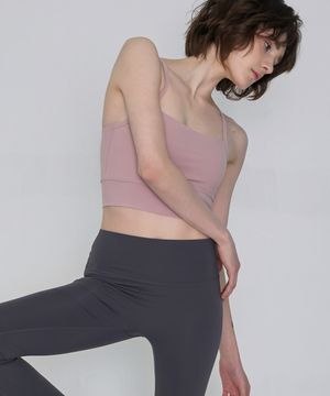 여성 요가복 DEVI-TS0032-에쉬핑크 필라테스 페노미 크롭탑