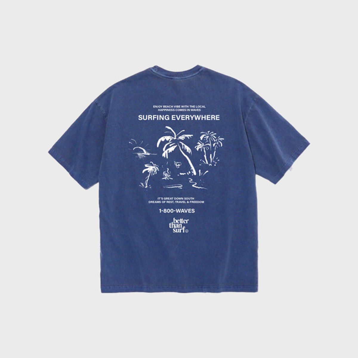 배러댄서프(BETTER THAN SURF) PARADISE PIGMENT TEE - VIOLET BLUE