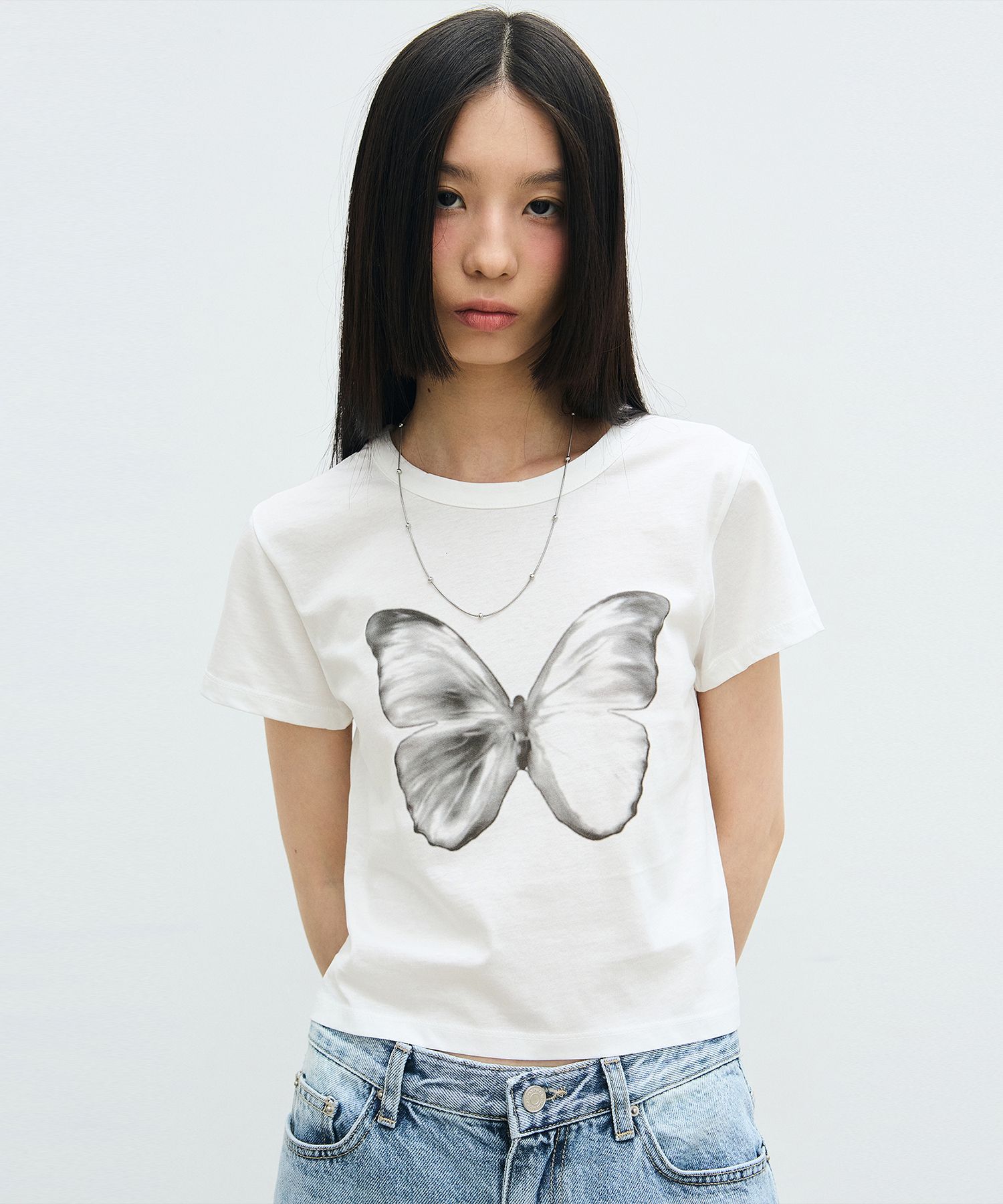 【NICK&NICOLE】 BUTTERFLY SOFT COLORING CROP TOP / 追跡付 NICK&NICOLE☆BUTTERFLY SOFT COLORING CROP TOP☆送料・関税込