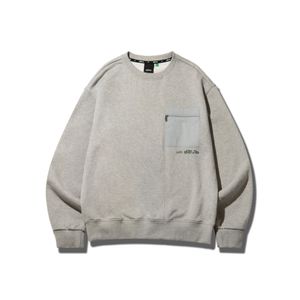 DAUB 남성 포인트 포켓 맨투맨 멜란지