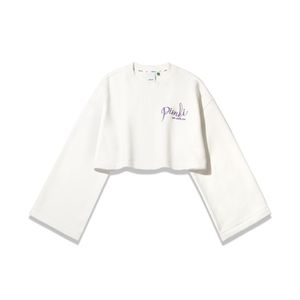 DAUB 여성 벨라인 크롭 맨투맨 오프화이트