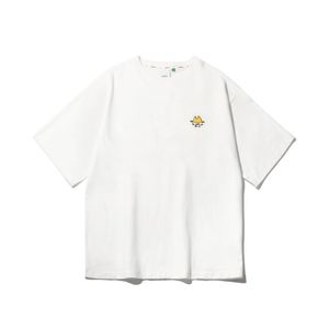 DAUB 유니 로고웨이브 티셔츠 오프화이트