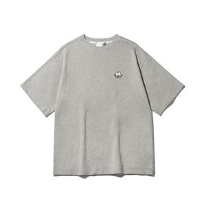 DAUB 유니 라인웨이브 티셔츠 멜란지