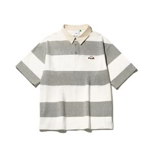 DAUB 유니 스트라이프 카라티 그레이