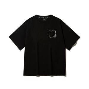 DAUB 남성 스퀘어 로고 티셔츠 블랙