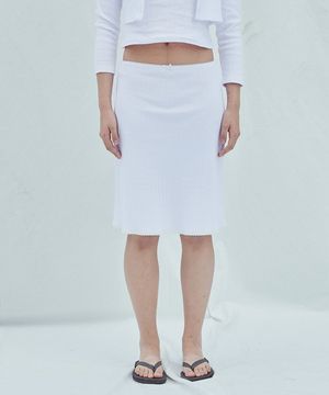 Pure White MidISkirt