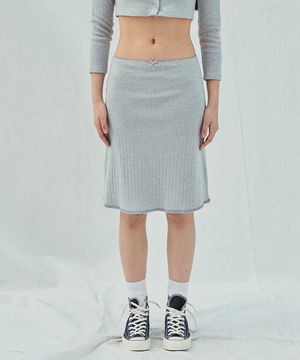 Pure Gray MidISkirt
