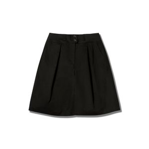 DAUB 여성 와이드 하프팬츠 블랙