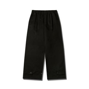 DAUB 남성 오버핏 스트랩 팬츠 블랙