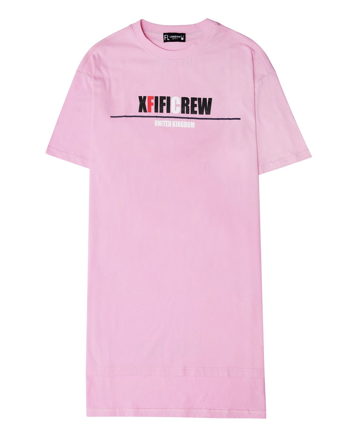 피피라핀(FIFI LAPIN) 밑단 언발란스 미니 티셔츠원피스/FS8WOP02F PINK