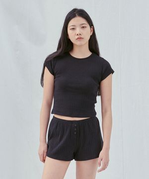 Pure Black Short Sleeve T