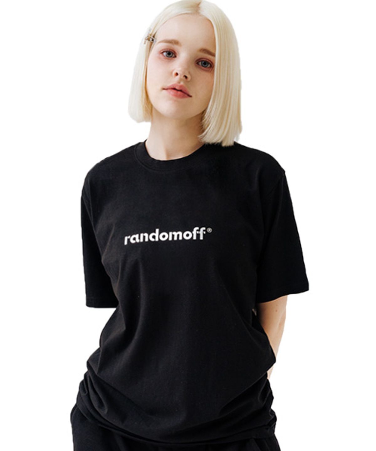랜덤오프(RANDOMOFF) [Silver/Gold] BAISC LOGO METALLIC 반팔티 [4컬러]