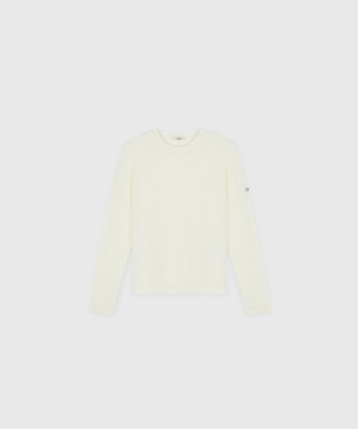 타일레(TAILLE) CLEAR JERSEY LONG SLEEVE TOP CREAM WHITE